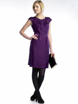 Silk Cap Sleeve Lady Dress