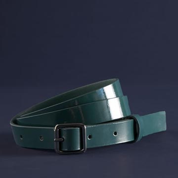 Thin Patent Leather Belt