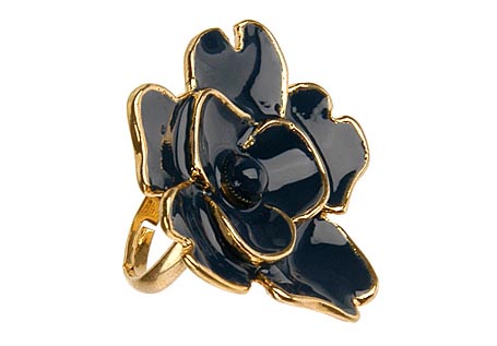 Polished Flower Ring