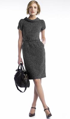 Textured Belted Dress