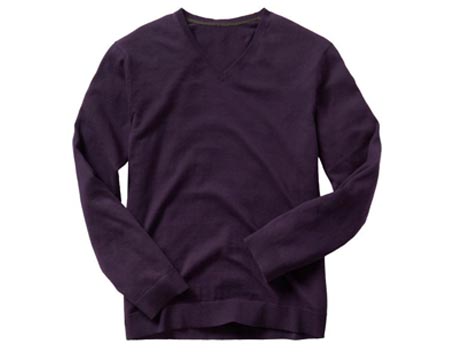 Purple V-Neck Sweater