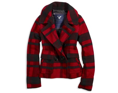 AE Buffalo Check Peacoat