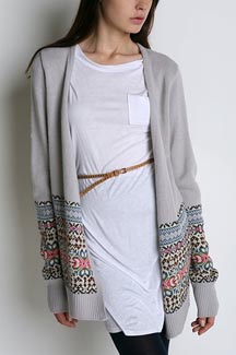 Ecote Fairisle Open Cardigan