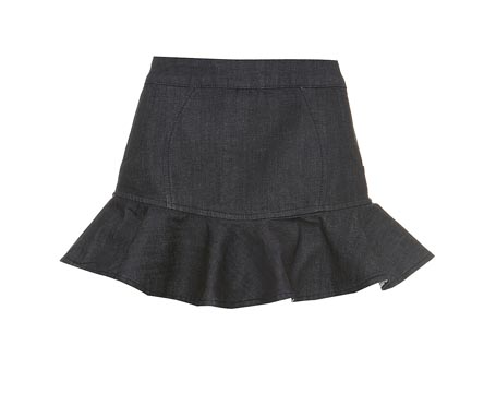 Frill Hem Spot Skirt