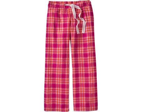 Pink Plaid Flannel Sleep Pants