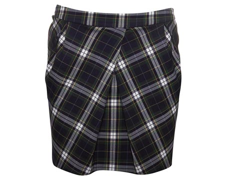 Bow Back Tartan Skirt