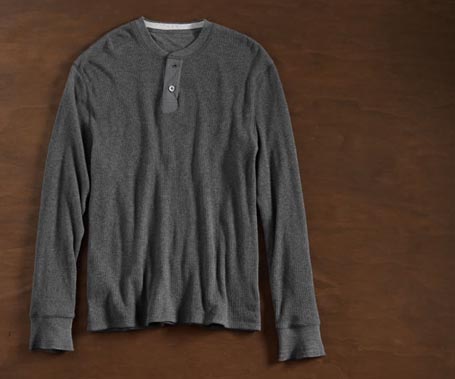 Double Layer Waffle Henley